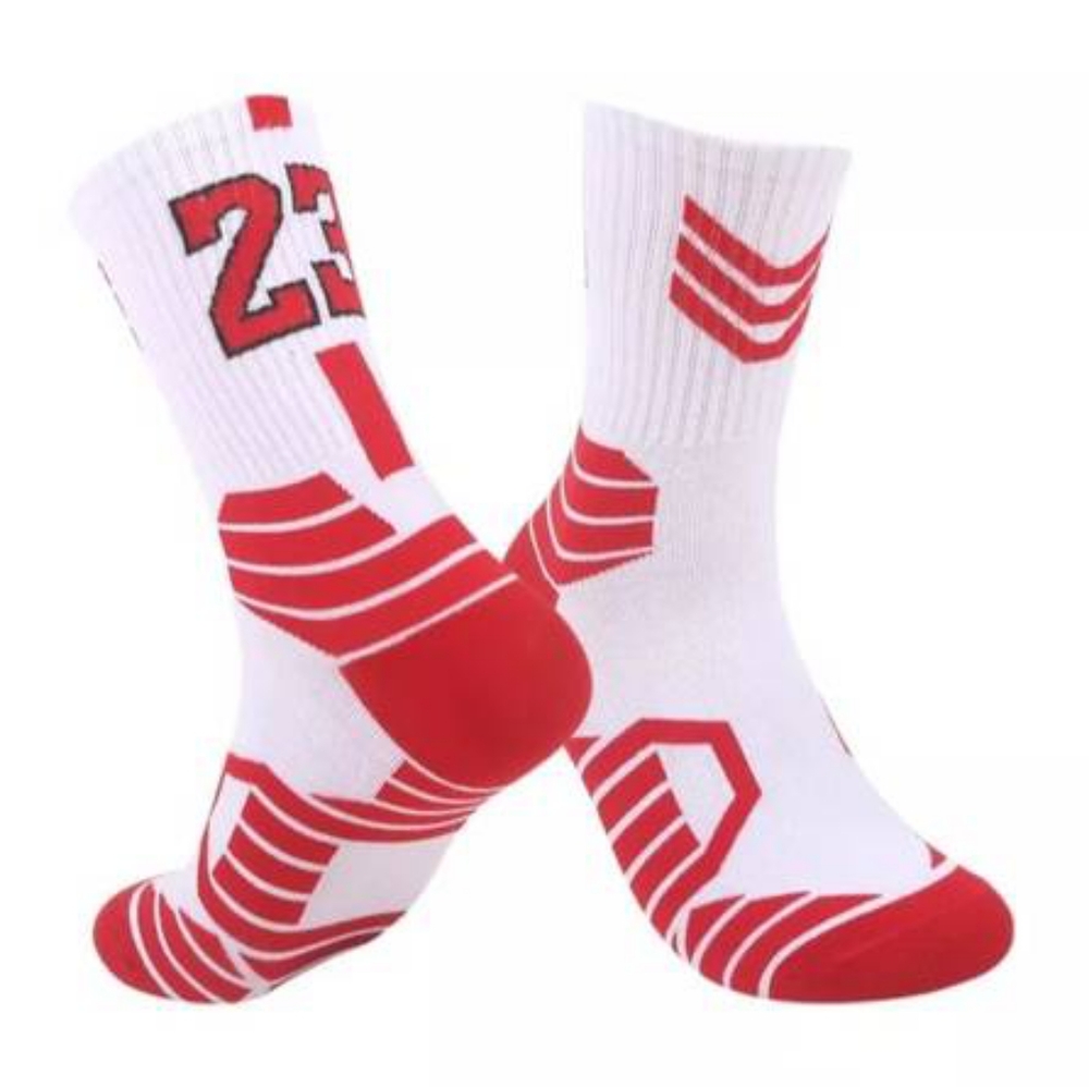 Michael Jordan Socks White 🏀 NBA Chicago Bulls 23 🔥 NEW Fit Size 6-12